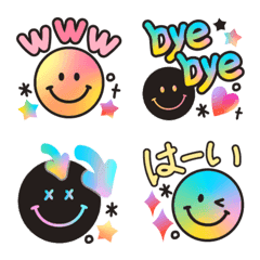 Smiley Emoji Colorful Gradation