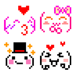 "kaomoji"  pixel emoji set Vol.1