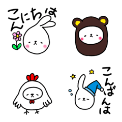 Chubby-HANNAMA-Rabbit Emoji-2