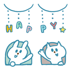 blue rabbit and birth of a blue cat