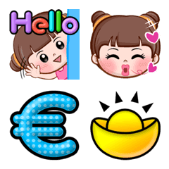 Doudou girl Letter Emoji 3