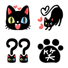 Emoji of Oddeye black cat.