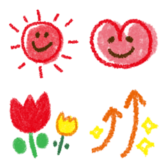 Crayon-style simple Emoji 4