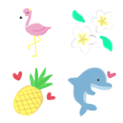 colorful summer emoji