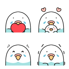 Very cute budgerigar emoji