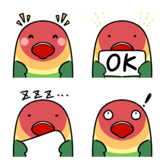 Very cute lovebird emoji