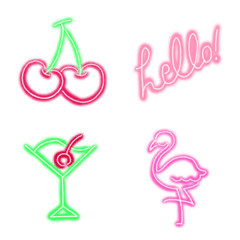 Girls neon emoji