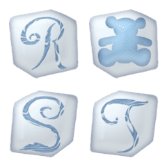  Ice Age Cubes (A-Z) Alphabet Cute Emoji