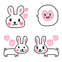 Emoji heart-Rabbit