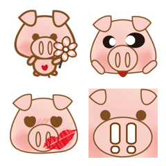 Big face pig(the pig like eating apple)