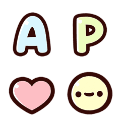 Macaroon Color- Letter Emoji