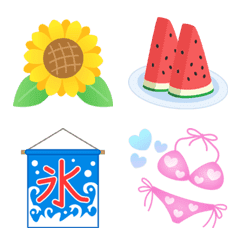 Emoji of summer vacation
