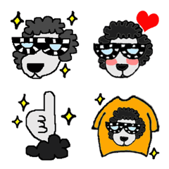 Black poodle of fat and afro! emoji