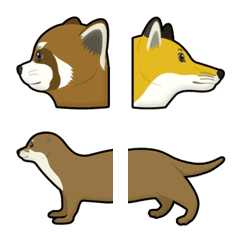 red panda & fox & otter profile emoji