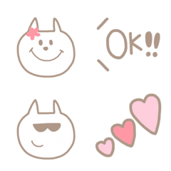 Simple and cute cat Emoji