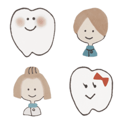 Cute dentists and teeth Eemoji