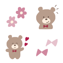 sweet and girly bear of Emoji.