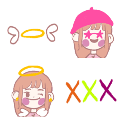 小女孩和可愛裝飾分隔線6