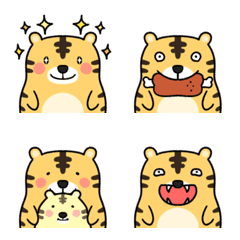 Emoji of very cute tiger