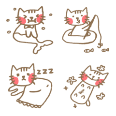 咖啡筆刷簡單貓