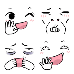Doodle Face and Hand overemoji 