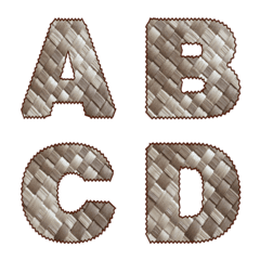 Woven Pandanus Polynesian Style Alphabet