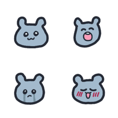 Blue creature face emoji