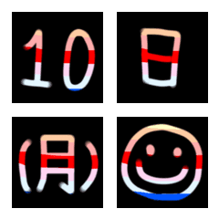 Scratch art number emoji