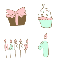 Pastel Stickers * Birthday – LINE Emoji | LINE STORE