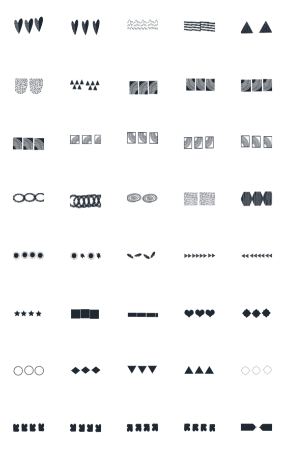 Simple Decorative Divider 2 Line Emoji Line Store