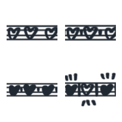Simple Decorative Divider 3 Line Emoji Line Store