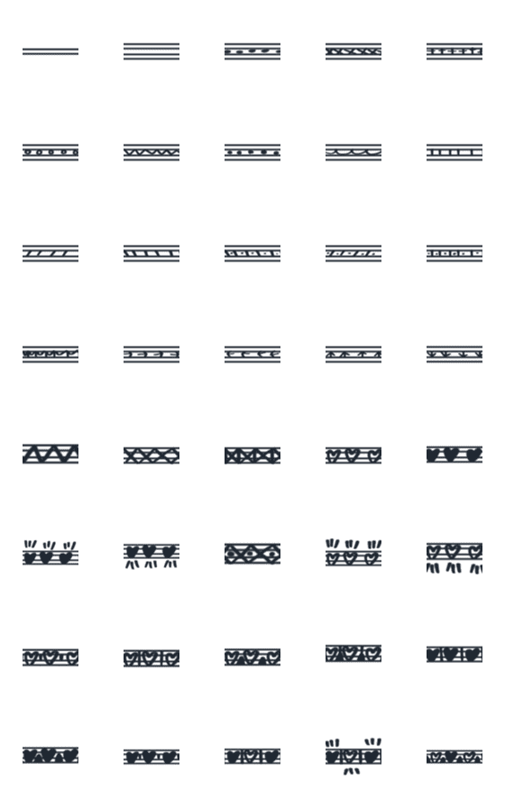 Simple Decorative Divider 3 Line Emoji Line Store