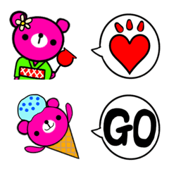 pink bear emoji (summer2)