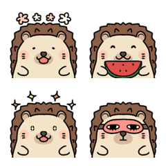 Very cute and round hedgehog emoji