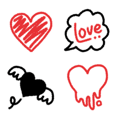 black and red simple Emoji