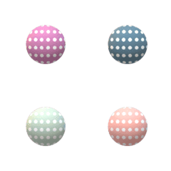 和風カラーの丸い球体 水玉模様 Line絵文字 Line Store