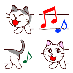 Emoji of connected cats
