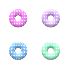 Donut-shaped three-dimensional character