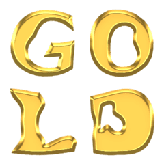 Pure Gold (A-Z) Alphabet Emoji
