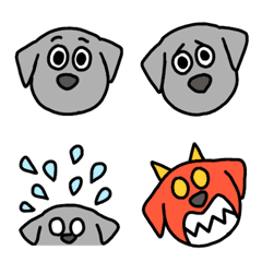 Cute Black Labrador Emoji
