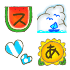 Summer Emoji + deco character 
