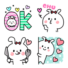 happy ribbon bunny Emoji