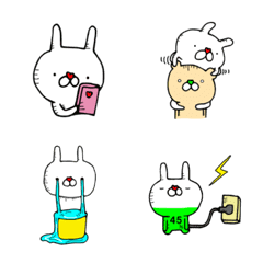 Fun! bear and rabbit (Emoji)1