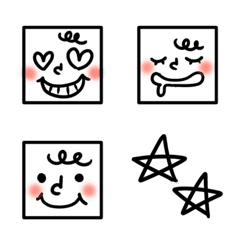Simple face Emoji(Square)