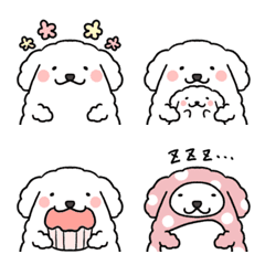 Very cute and round poodle emoji
