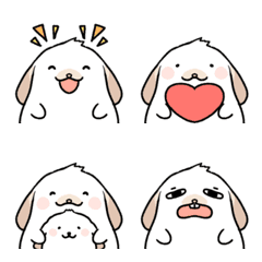 Very cute hanging ears rabbit emoji