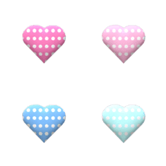 Pastel colored heart-shaped ornament