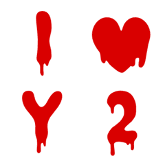 Blood alphabet red