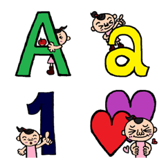 Mariko's alphabets and numbers Emoji