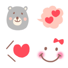 gray  bear and emoji